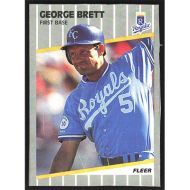 1989 Fleer Wax Box Cards #C-3 George Brett Gray Back