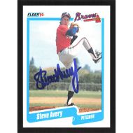 1990 Fleer Update #U-1 Steve Avery Autographed