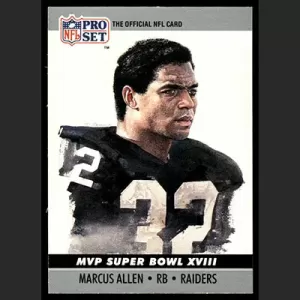 1990 Pro Set Super Bowl MVPs #18 Marcus Allen