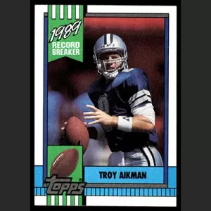 1990 Topps #3 Troy Aikman Record Breaker