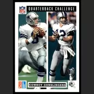 1991 Domino's The Quarterbacks #47 T. Aikman/R. Staubach Cowboy Gunslingers