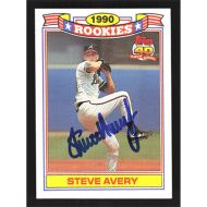 1991 Topps Rookies #3 Steve Avery Autographed