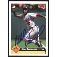 1993 Donruss #455 Mike Devereaux Autographed