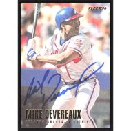 1996 Fleer #290 Mike Devereaux Autographed