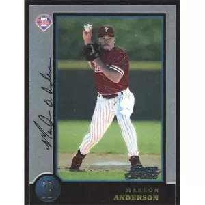 1998 Bowman Chrome #436 Marlon Anderson