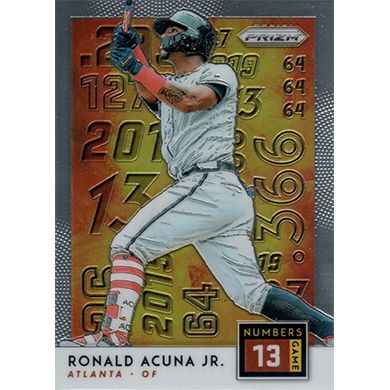 2019 Panini Prizm Numbers Game #NG3 Ronald Acuna Jr.