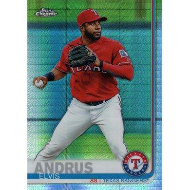 2019 Topps Chrome Prism Refractor #157 Elvis Andrus