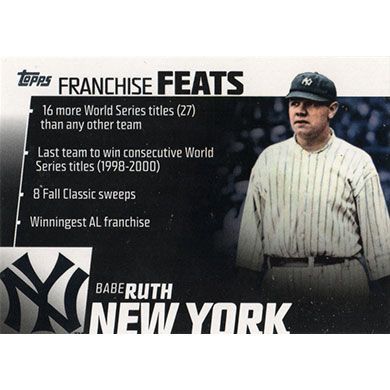 2019 Topps Franchise Feats #FF-19 Babe Ruth