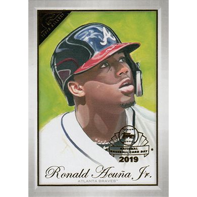 Ronald Acuna Jr 2022 Topps Series 1 Commemorative Jersey Number Medallion  JNM-RA