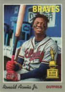 2019 Topps Heritage 70 Cloth Stickers #7 Ronald Acuna Jr.