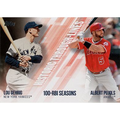 2019 Topps Historic Through-Lines #HTL-7 L. Gehrig/A. Pujols