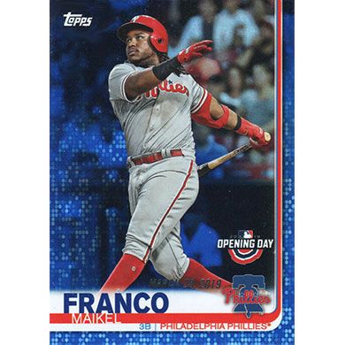 2019 Topps Opening Day Blue Foil #184 Maikel Franco