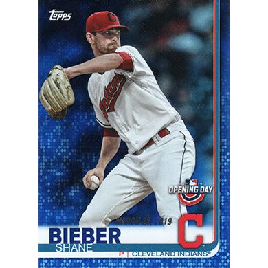 2019 Topps Opening Day Blue Foil #104 Shane Bieber