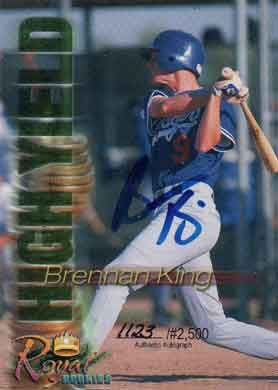 2000 Royal Rookies Futures High Yield Autographs #2 Brennan King Autographed 