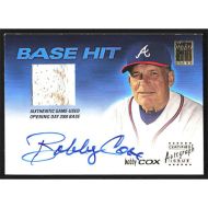 2001 Topps Base Hit Autograph Relics #BH5 Bobby Cox Base Autographed