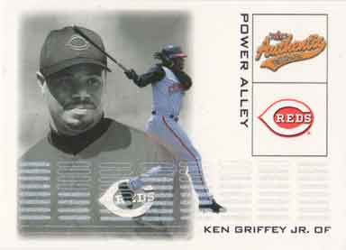 2002 Fleer Authentix Power Alley #2 Ken Griffey Jr. 