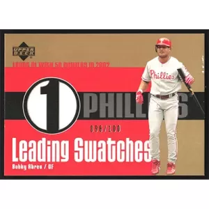 2003 Upper Deck Leading Swatches Gold #LS-BA Bobby Abreu Jersey