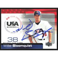 2004 USA Baseball 25th Anniversary #USA-18 Willie Bloomquist Autographed