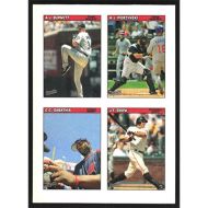 2006 Bazooka 4-on-1 Stickers #14 A.J. Burnett/A.J. Pierzynski/CC Sabathia/J.T. Snow Checklist