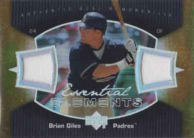 2007 Upper Deck Elements Essential Elements #BG Brian Giles Dual Jersey 