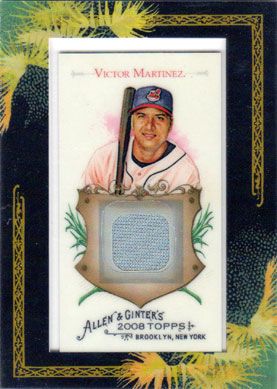 2008 Topps Allen & Ginter Relics #AGR-VM Victor Martinez Jersey 