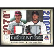 2008 SP Legendary Cuts Generations Dual Memorabilia #GEN-CS S. Carlton/J. Santana Pinstriped Jerseys