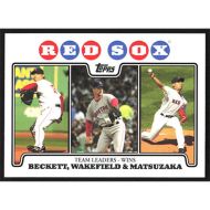 2008 Topps Red Sox Gift Set #31 J. Beckett/T. Wakefield/D. Matsuzaka Team Leaders