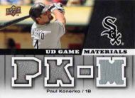 2009 Upper Deck UD Game Materials #GM-PK Paul Konerko Jersey 