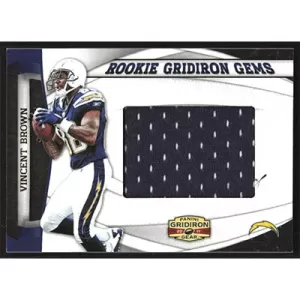 2011 Panini Gridiron Gear Rookie Gridiron Gems Jerseys #2 Vincent Brown