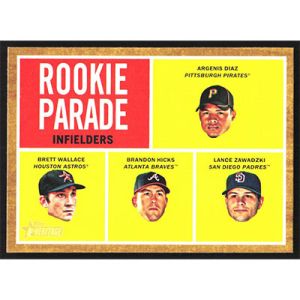 2011 Topps Heritage #497 A. Diaz/B. Wallace/B. Hicks/L. Zawadzki Rookie Parade SP