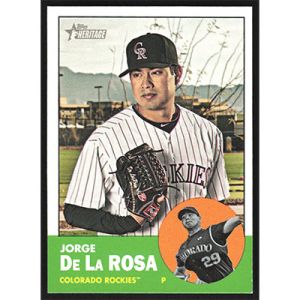 2012 Topps Heritage #332 Jorge De La Rosa
