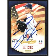 2013 USA Baseball Champions #54 A.J. Cole Autographed