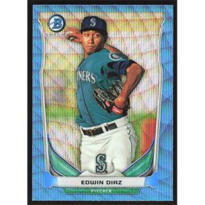 2014 Bowman Chrome Prospects Blue Wave Refractors #BCP15 Edwin Diaz