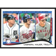 2014 Topps #103 M. Cabrera/J. Mauer/M. Trout League Leaders