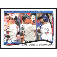 2014 Topps #29 C. Davis/M. Cabrera/E. Encarnacion League Leaders