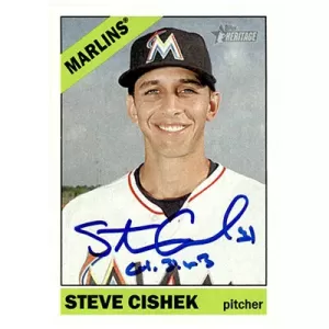 2015 Topps Heritage #359 Steve Cishek Autographed