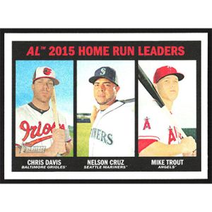 2016 Topps Heritage #243 C. Davis/N. Cruz/M. Trout League Leaders
