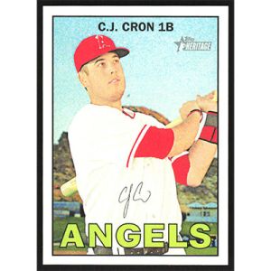 2016 Topps Heritage #58B C.J. Cron Error - SP - Green Bat Tip