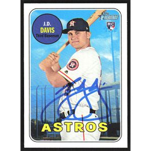 2018 Topps Heritage #532 J.D. Davis Autographed