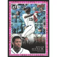 2019 Donruss Action All-Stars Pink Fireworks #AA12 Ronald Acuna Jr.