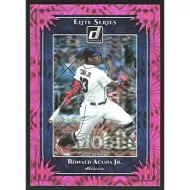 2019 Donruss Elite Series Pink Fireworks #ES1 Ronald Acuna Jr.