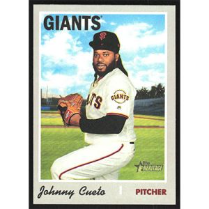 2019 Topps Heritage #711 Johnny Cueto SP