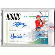 2020 Absolute Iconic Ink Duals #IID-YS S. Akiyama/Y. Tsutsugo Autographed