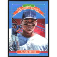 2020 Donruss Optic Carolina Blue and White #16 Rafael Devers Diamond Kings