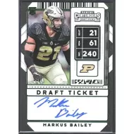 2020 Panini Contenders Draft Picks Draft Ticket Green Foil #266 Markus Bailey Autographed