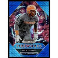 2020 Panini Prizm Draft Picks Fireworks Blue and Carolina Blue Hyper #PDP180 Zach Daniels