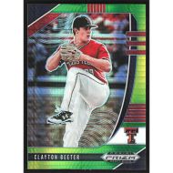 2020 Panini Prizm Draft Picks Green and Yellow Hyper #PDP66 Clayton Beeter