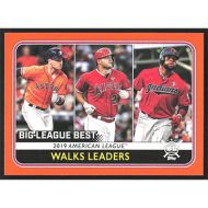 2020 Topps Big League Orange #247 A. Bregman/M. Trout/C. Santana League Leaders