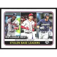 2020 Topps Big League #248 R. Acuna Jr./T. Turner/C. Yelich League Leaders