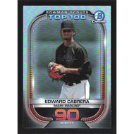 2021 Bowman Chrome Scouts Top 100 Refractors #BTP-90 Edward Cabrera